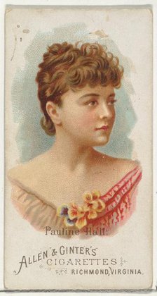 Pauline Hall, from World's Beauties, Series 1 (N26) for Allen & Ginter Cigarettes, 1888., 1888. Creator: Allen & Ginter.