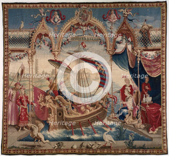 The Emperor Sailing, from The Story of the Emperor of China, Beauvais, 1716/22. Creator: Unknown.