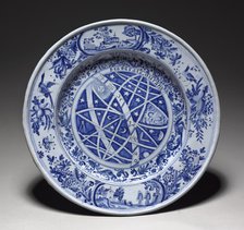 Large Plate, late 1600s. Creator: Nevers Factory (French).