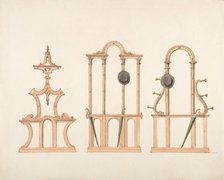 Design for Three Hat and Umbrella Stands, ca. 1830-40 . Creator: Anon.