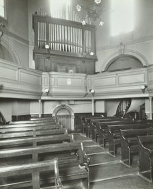View of the chapel from the altar, Bethlem Royal Hospital, London, 1926.  Artist: Unknown.