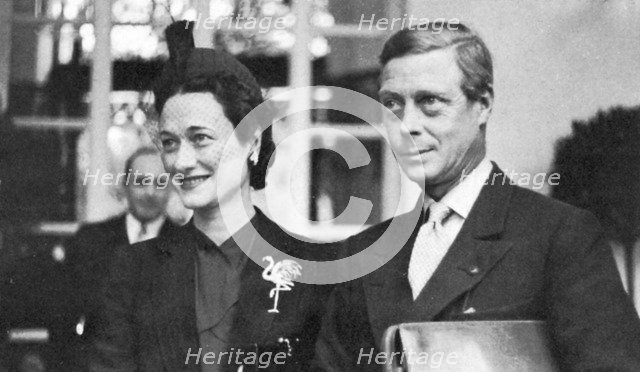 Duke and Duchess of Windsor, c1938. Artist: Unknown