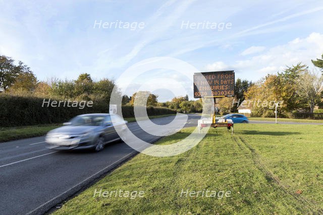 Solar Variable Message Temporary Road Sign 2016. Creator: Unknown.