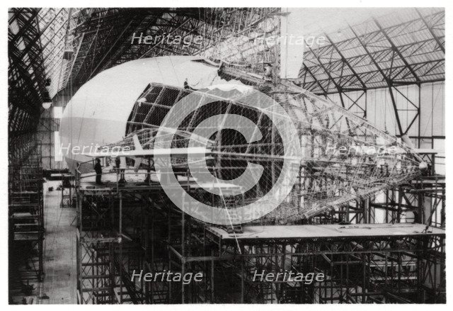 Zeppelin LZ 126 under construction, Friedrichshafen, Germany, 1924 (1933). Artist: Unknown