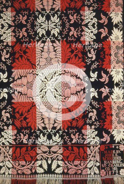 Coverlet, Missouri, 1872. Creator: John Eusebius Schneider.