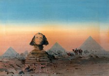 The Sphinx and the Pyramids, 1919. Creator: Augustus Osborne Lamplough.