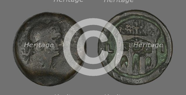 Coin Portraying Emperor Trajan, 98-117. Creator: Unknown.