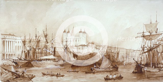 Tower of London, Stepney, London, c1840. Artist: William Parrott