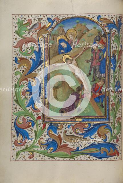 Christ Nailed to the Cross; Book of Hours, about 1450-1455. Creator: Master of the Lee Hours.