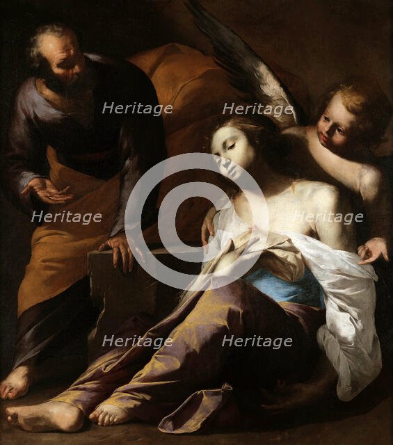 Saint Agatha Visited in Prison by Saint Peter, c. 1650. Creator: Bellis, Antonio de (c. 1616-c. 1660).