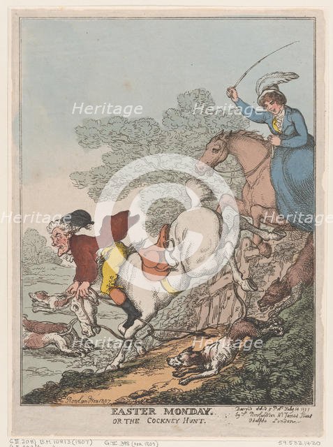 Easter Monday, or The Cockney Hunt, July 14, 1807., July 14, 1807. Creator: Thomas Rowlandson.