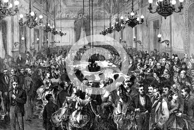 The Gambling Table at Hombourg, 1871. Creator: F Wentworth.