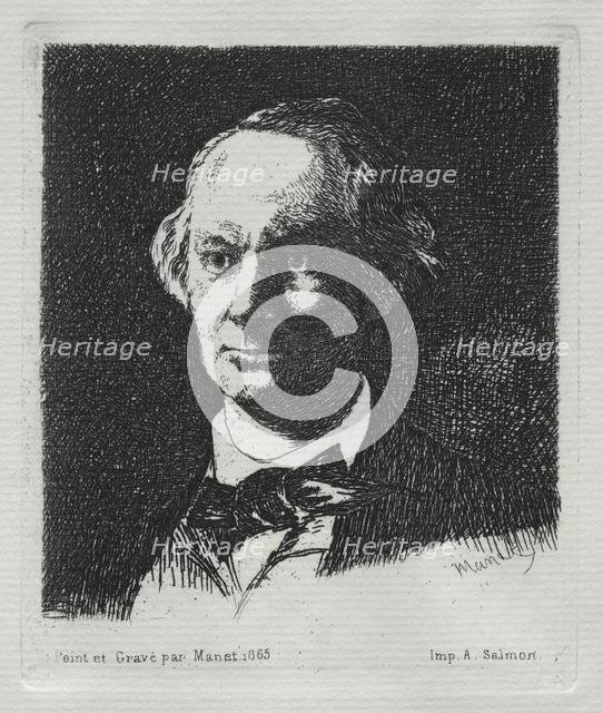 Charles Baudelaire, 1869. Creator: Edouard Manet (French, 1832-1883).