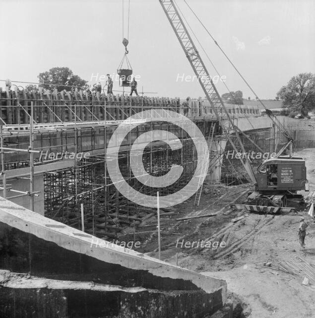 M6 Motorway, Hyde Lea, Stafford, Staffordshire, 19/07/1961. Creator: John Laing plc.