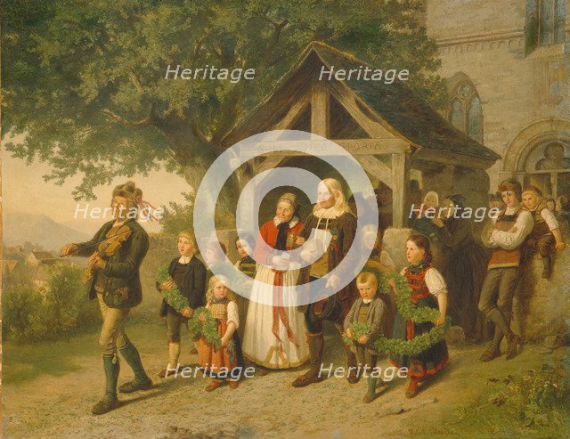 The Golden Wedding, 1857. Artist: Salentin (1822-1910)