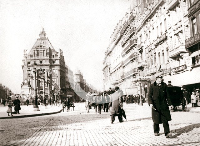 Street scene, Brussels, 1898.Artist: James Batkin