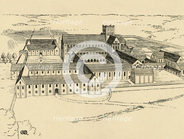 'Exterior of Benedictine Monastery', (1931). Artist: Charles Henry Bourne Quennell.