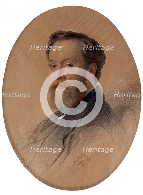 Portrait of the marshal of the nobility V.Y. Tulinov, 1868. Artist: Belloli, Andrei (1820-1881)