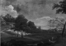 Landscape with Figures and Buildings, c. 1680/1700. Creator: Unknown.