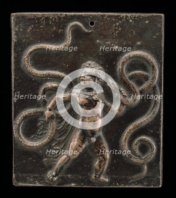 The Infant Hercules Strangling the Serpents, late 15th - early 16th century. Creator: Moderno.