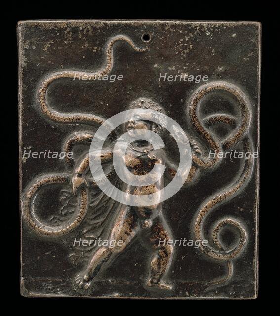 The Infant Hercules Strangling the Serpents, late 15th - early 16th century. Creator: Moderno.