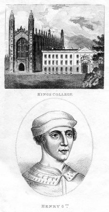 Kings College, Cambridge, and Henry VI, 1801. Artist: Unknown
