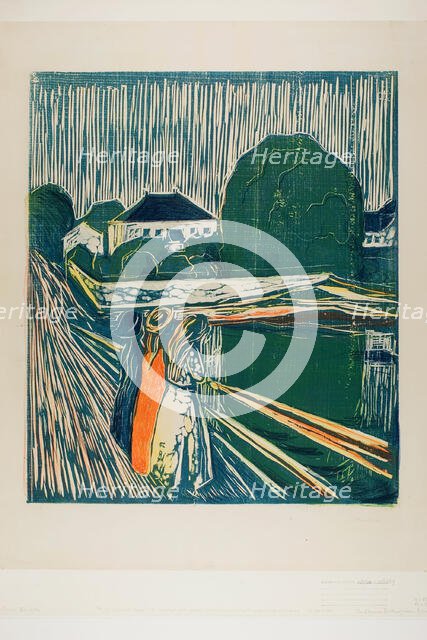 The Girls on the Bridge, 1918. Creator: Edvard Munch.