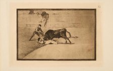 La Tauromaquia: The unfortunate death of Pepe Illo in the Madrid arena, 1815-1816. Creator: Goya, Francisco, de (1746-1828).