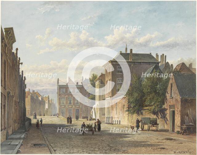 The Gedempte Burgwal in The Hague, 1842-1879. Creator: Marinus van Raden.