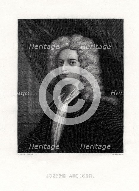 Joseph Addison, English politician and writer, 19th century.Artist: J Thurston