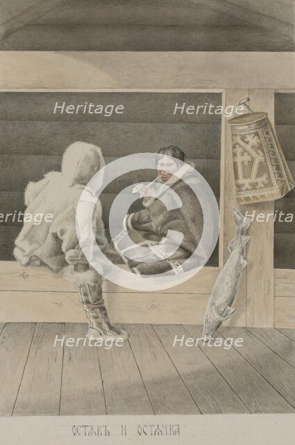 Khant man and woman, 1862-1887. Creator: Mikhail Znamensky.