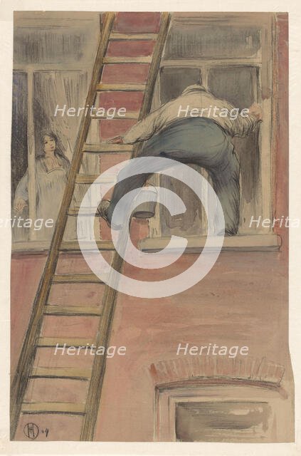 Window washer, 1904. Creator: Herman Heyenbrock.