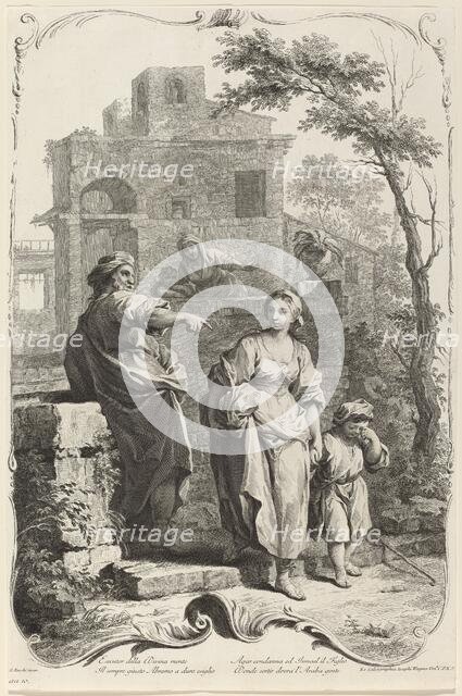 Abraham Dismissing Hagar, c. 1745. Creator: Joseph Wagner.