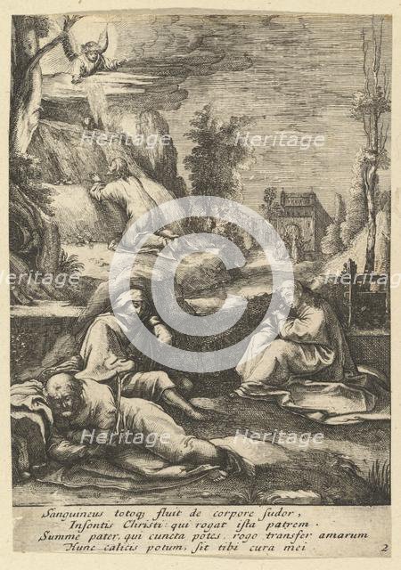 The Agony in the Garden, from The Passion of Christ, mid 17th century. Creator: Nicolas Cochin.