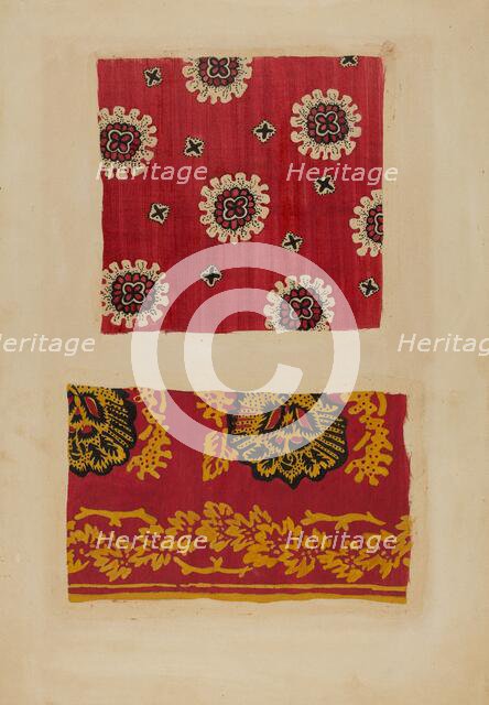 Handkerchief, 1935/1942. Creator: Unknown.