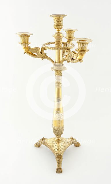 Four Light Candelabrum (one of a pair), Paris, 1809/19. Creator: Martin-Guillaume Biennais.