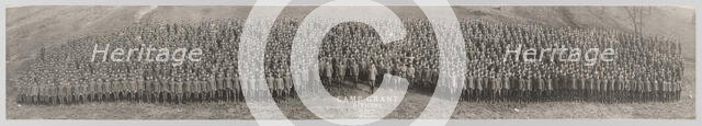 Framed panoramic photograph of Camp Grant officers, November 7, 1917. Creator: Unknown.