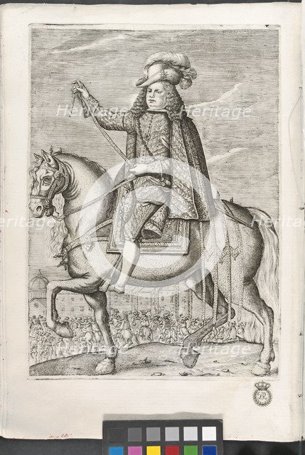 Equestrian portrait of Don Fernando Joaquín Fajardo and Joaquin Alvarez de Toledo, Marquis of Los…