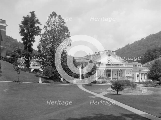 The Bath house and viaduct, Virginia Hot Springs, c.between 1910 and 1920. Creator: Unknown.