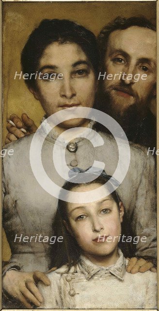 Portrait of Aimé-Jules Dalou, His Wife and Daughter, 1876.