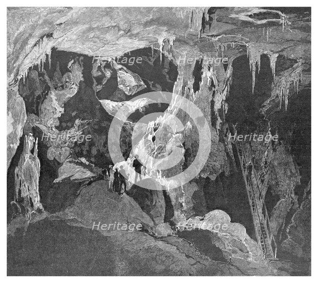 The Arch Cave looking north, Jenolan Caves, New South Wales, Australia, 1886. Artist: Unknown
