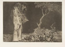 Plate 2 from the 'Disparates': Folly of Fear, ca. 1816-23 (published 1864). Creator: Francisco Goya.