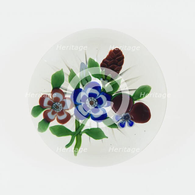 Paperweight, Lunéville, c. 1848-55. Creator: Baccarat Glasshouse.