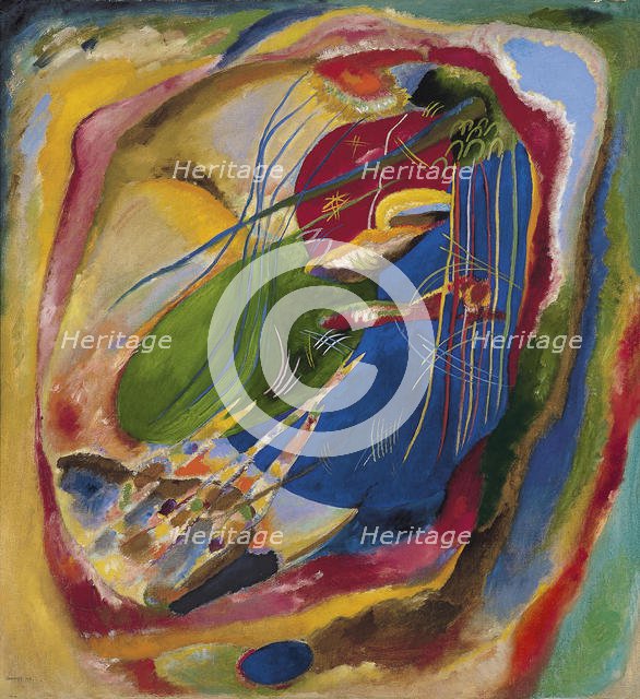 Picture with Three Spots, No. 196, 1914. Artist: Kandinsky, Wassily Vasilyevich (1866-1944)