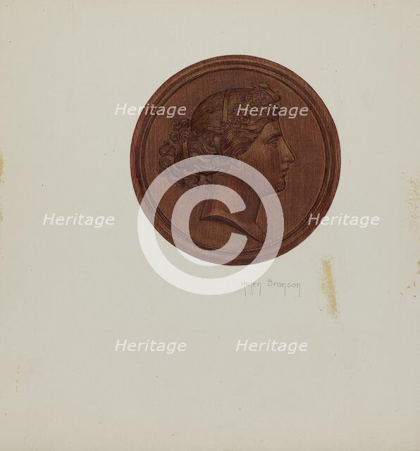 Tie-back, c. 1938. Creator: Helen Bronson.