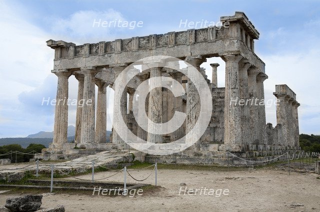 The Temple of Aphaea, Aegina, Greece. Artist: Samuel Magal