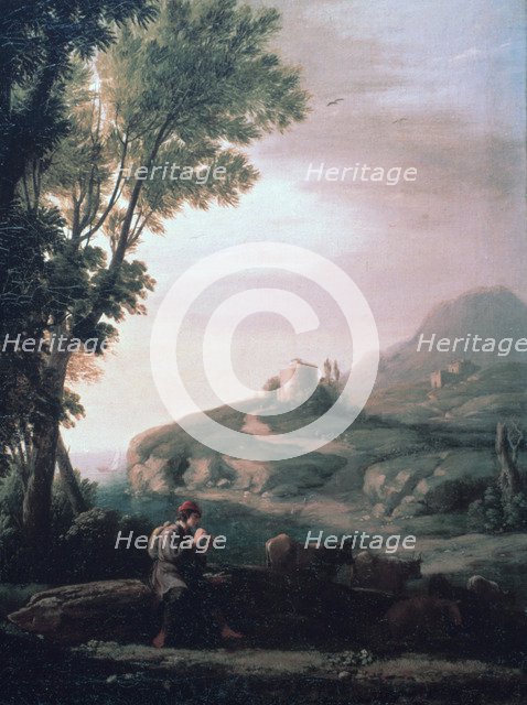 'Pastoral Landscape', c1620-1682. Artist: Claude Lorrain