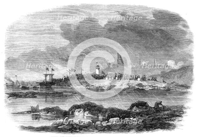 Laying the Foundation-Stone of the Low-Lights Dock at Tynemouth, 1864. Creator: Unknown.