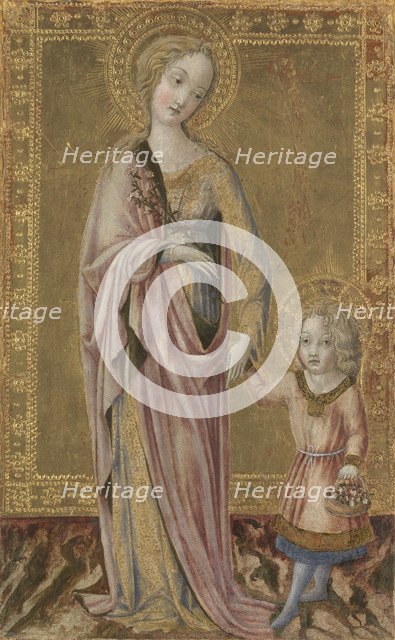 Saint Dorothy and the Infant Christ, ca 1460. Artist: Francesco di Giorgio Martini (1439-1501)