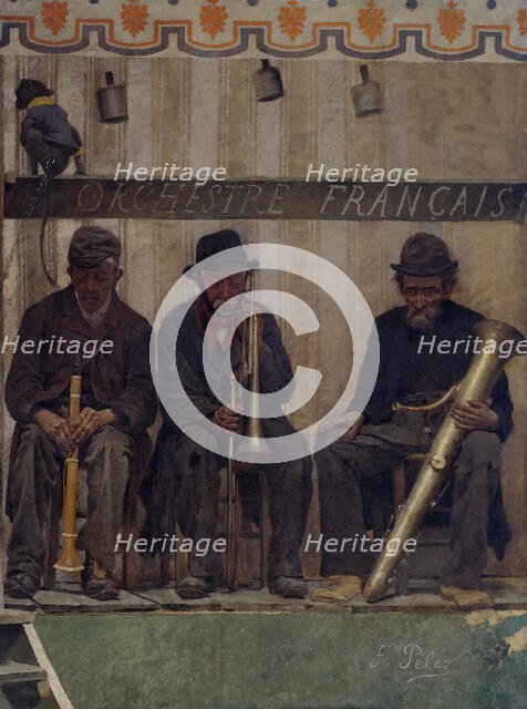 Grimaces et misère - Les Saltimbanques (les musiciens), 1888. Creator: Fernand Pelez.